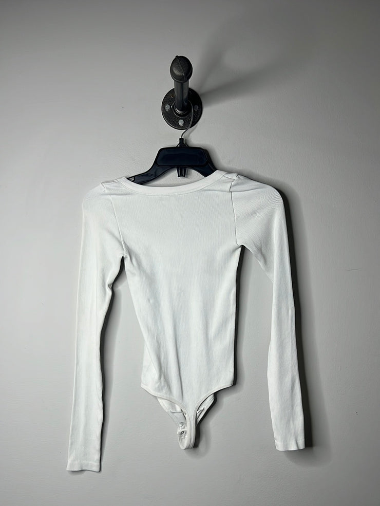 Sun-Deh White Lsv Bodysuit