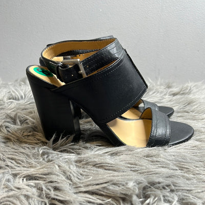 Nine West Black Leather Heels