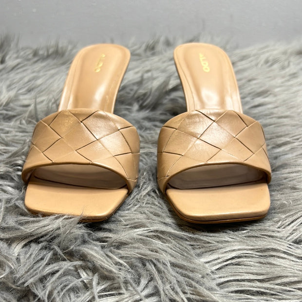 Aldo Beige Open Toe Heels