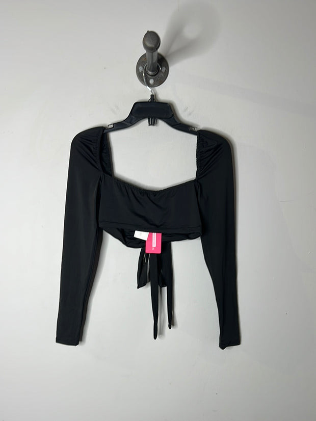 BB Black Tie Crop Top