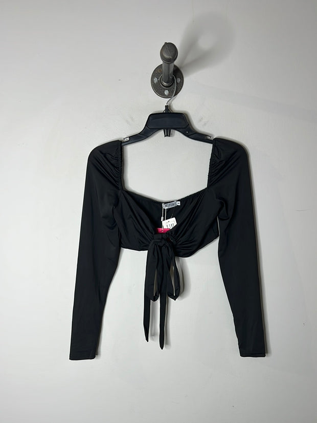 BB Black Tie Crop Top