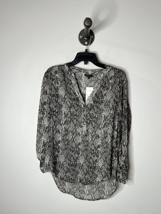 RW&CO Sheer Snakeskin Blouse