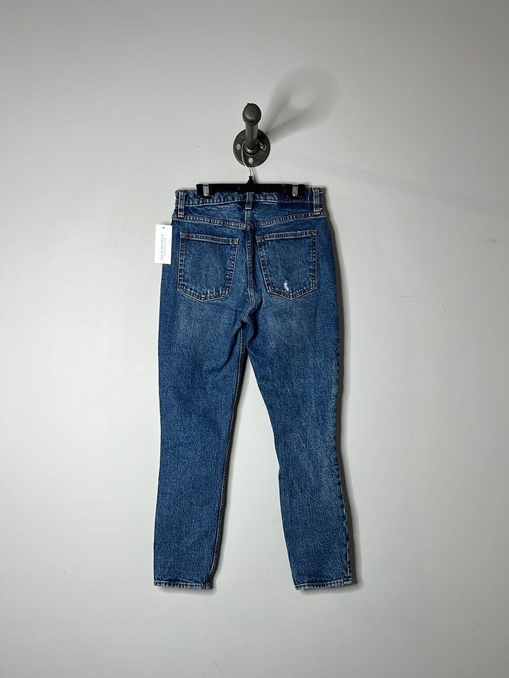 A&F Darkwash Distressed Jeans