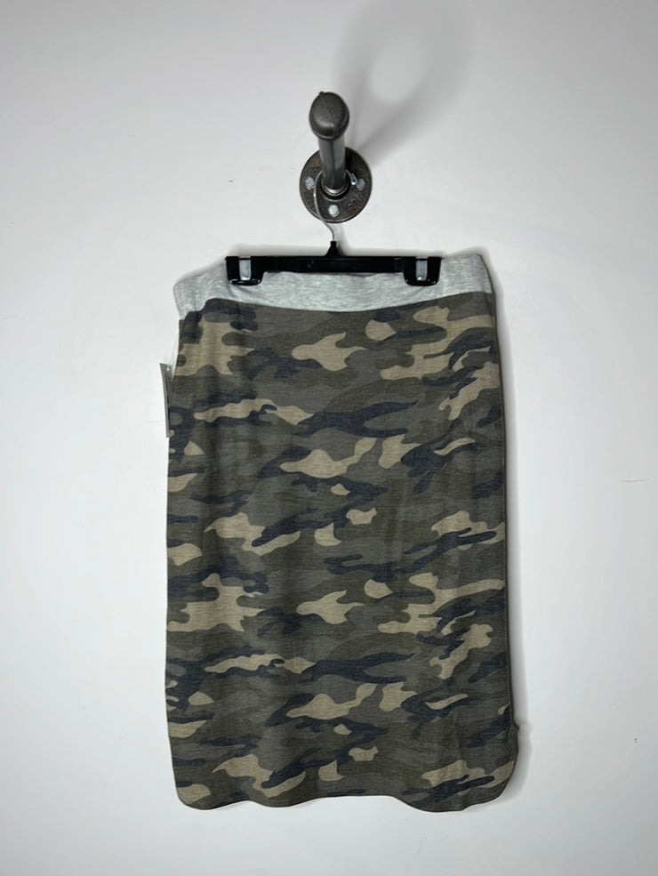 7th Ray Grn Camo Midi Skirt