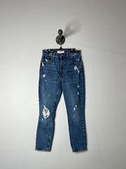 A&F Darkwash Distressed Jeans