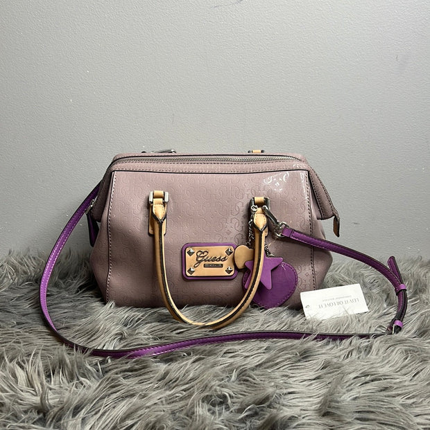 Guess Purple Charm Hand Bag