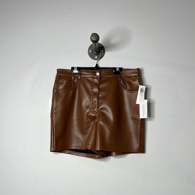 Wilfred Brown Leather Shorts