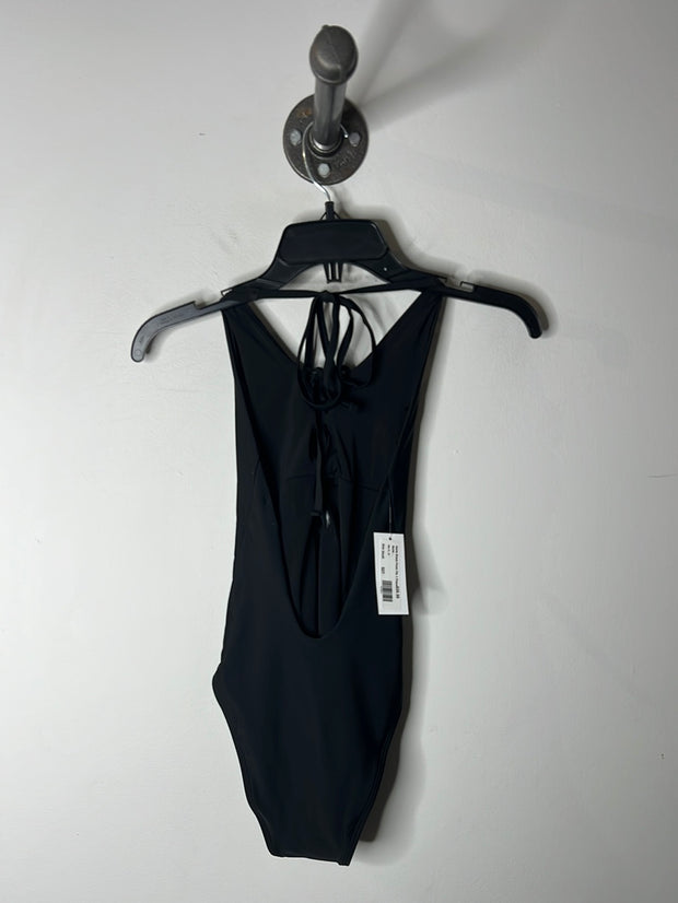 Aerie Black Front Tie 1 Piece