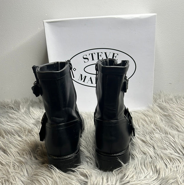 Steve Madden Black Buckle Boot