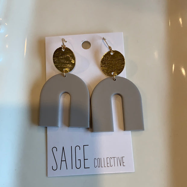 Clay + Gold Earrings