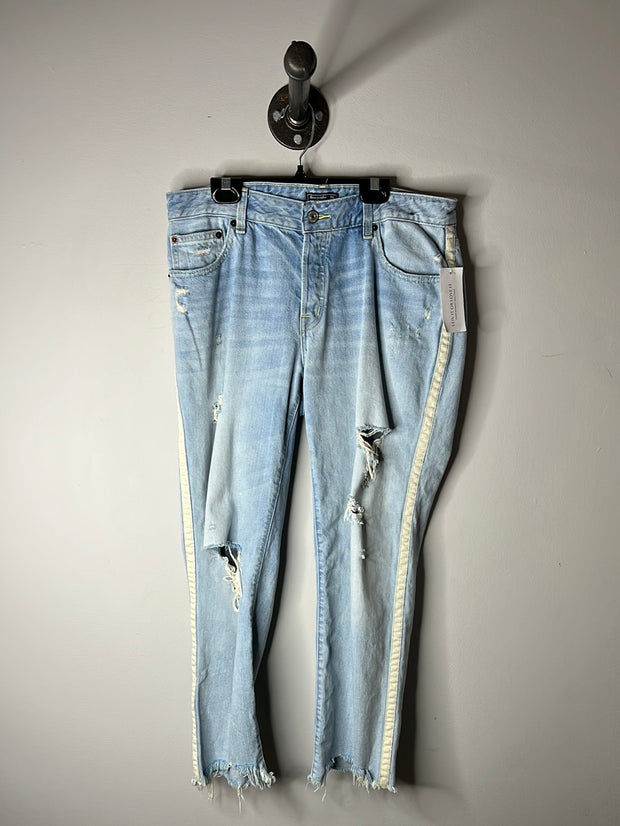 A&F Distressed Straight Leg