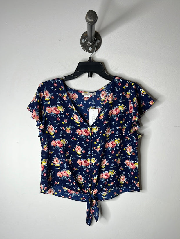 Camiseta corta con estampado floral y azul de Active USA