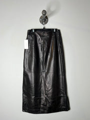 Lida Baday Black Leather Skirt