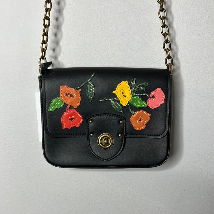 Ralph Lauren Blk Floral Bag