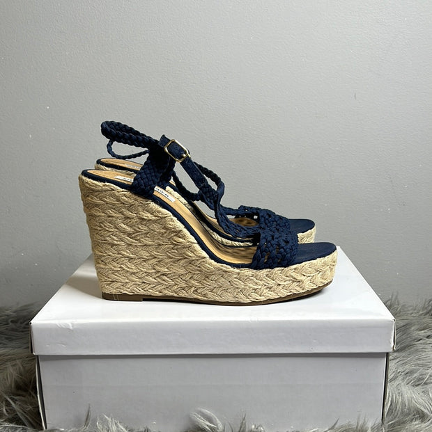 Steve Madden Navy Wedge Heels