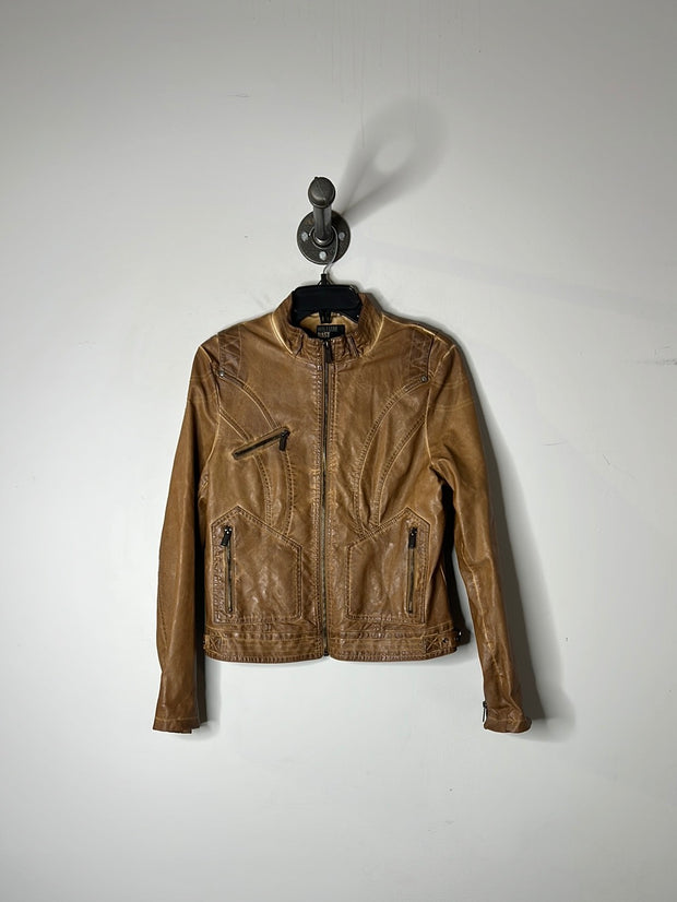 WR Brown Faux Leather Jacket