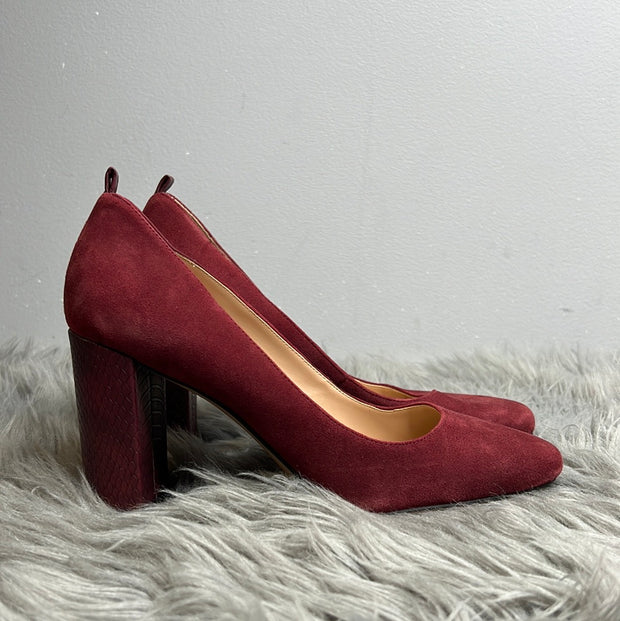 Franco Satro Red Suede Heels