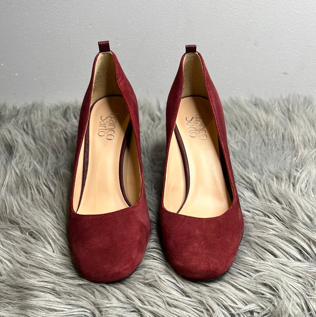 Franco Satro Red Suede Heels