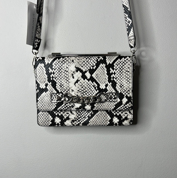 Aldo Blk/Wht Snake Crossbody