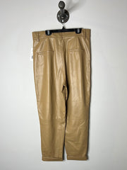 Zara Beige Leather Pants