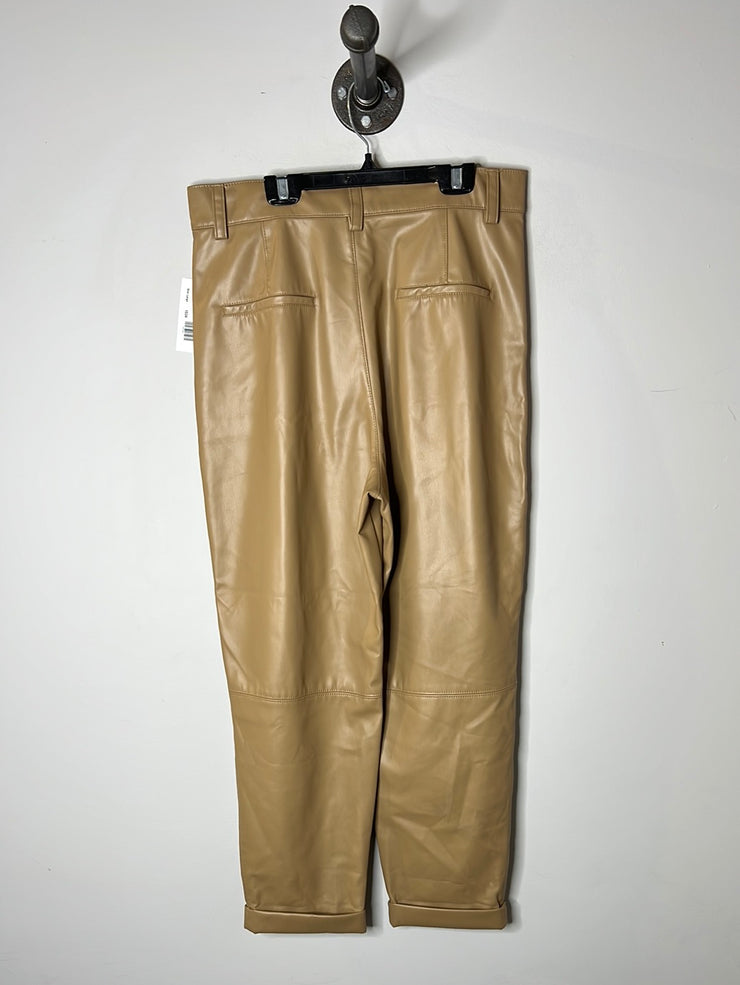 Zara Beige Leather Pants