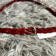 Red Braided Leather Belt
