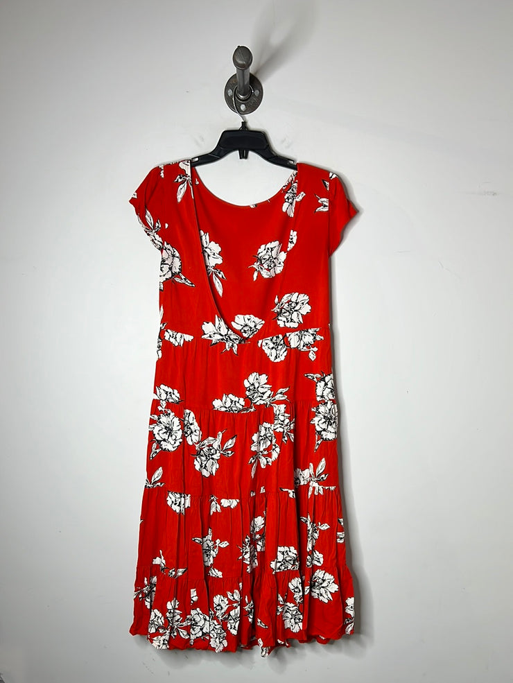 Free People Red Foral Dress