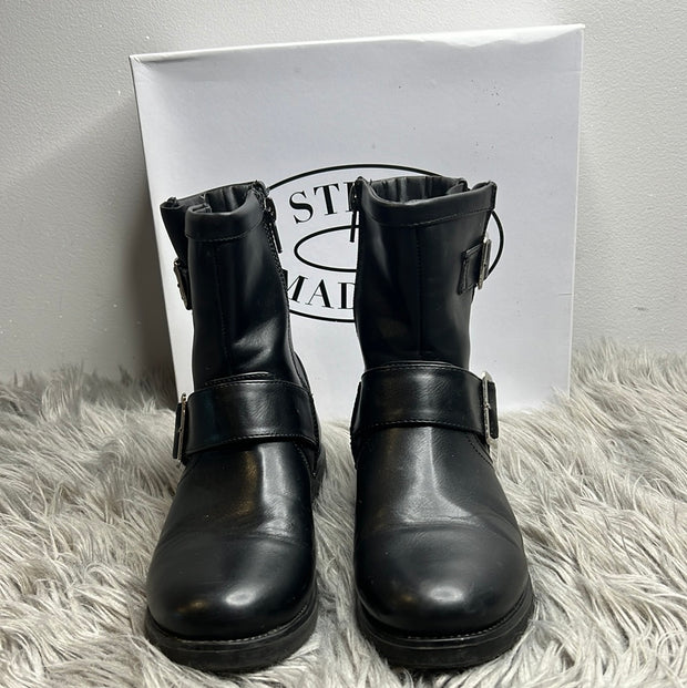 Steve Madden Black Buckle Boot