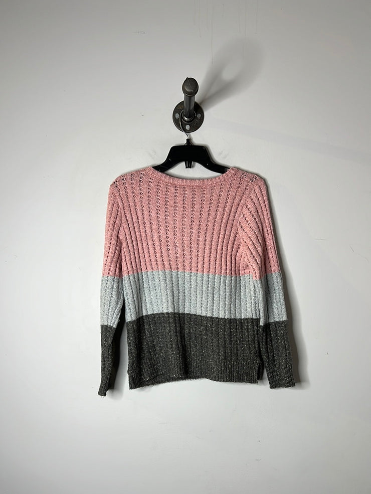 Alia Pink/Grey Sweater