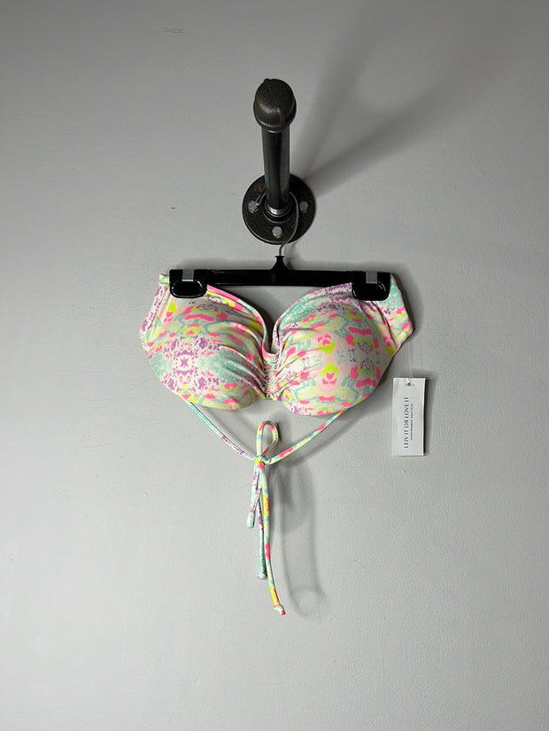 VS White/Pink 36C Bikini Top