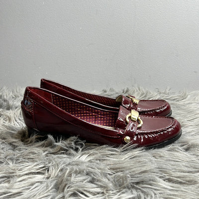 Anne Klein Red Leather Loafers