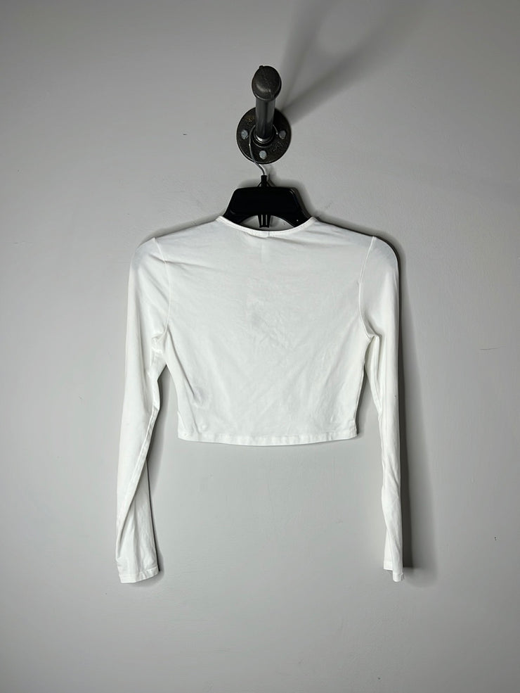 Divided Wht Cropped Longsleeve