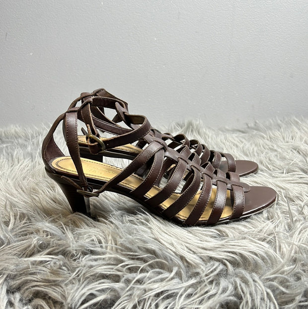 Anne Klein Brown Strappy Heel