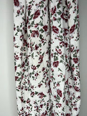White/Floral Thin Scarf