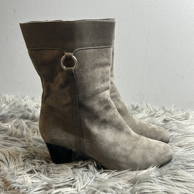 Rockport Grey Suede Heel Boot