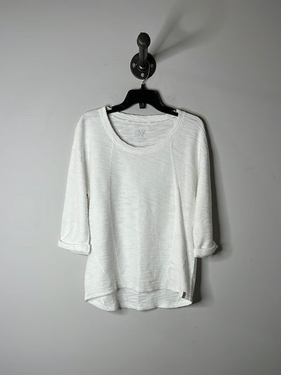 MNY Wht Knit 3/4 Sleeve