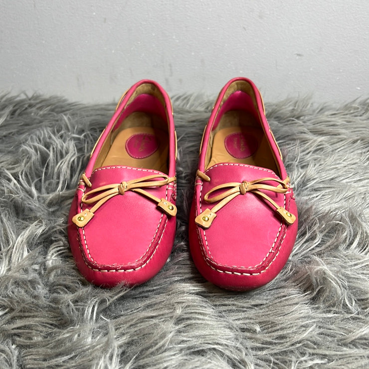 Clarks Pink Leather Flats