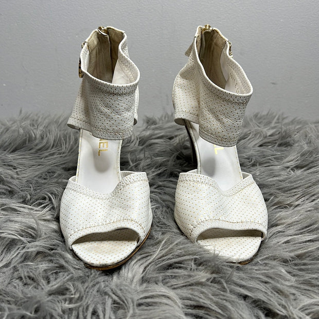 Chanel White/Gold Heels