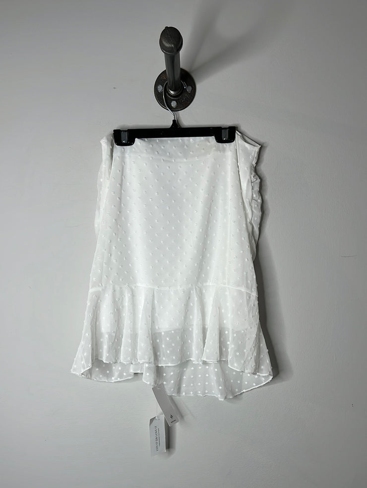 Michele Yip White Mesh Skirt