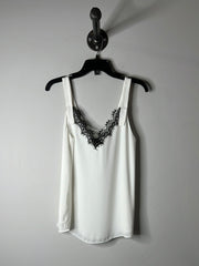 Babaton White Black Lace Tank