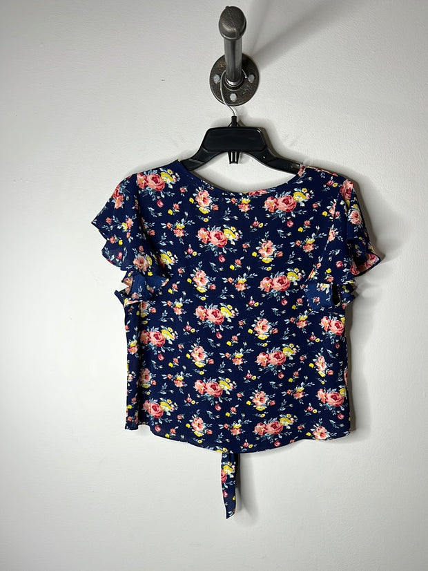 Camiseta corta con estampado floral y azul de Active USA