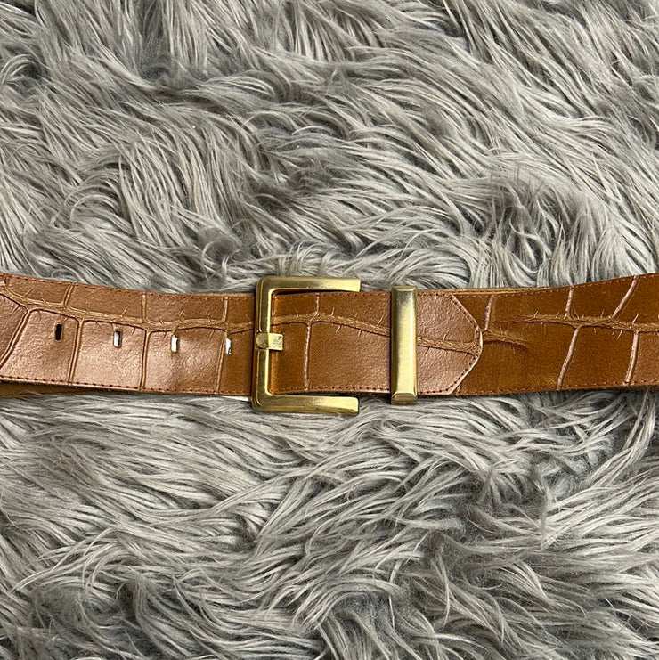 Vermillion Brwn Leather Belt