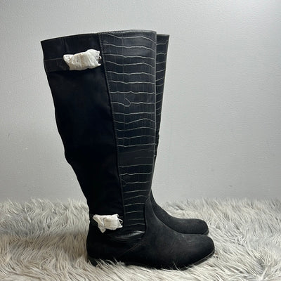 Just Fab Blk faux tall boots