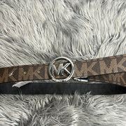 MK Blk/Brn Leather Belt