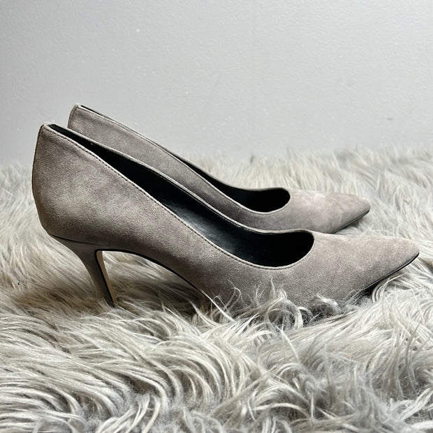 Lord & Taylor Grey Suede Heels