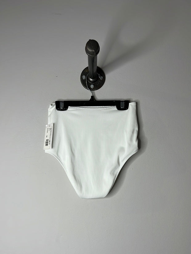 Aerie White Ribbed Swim Bottom