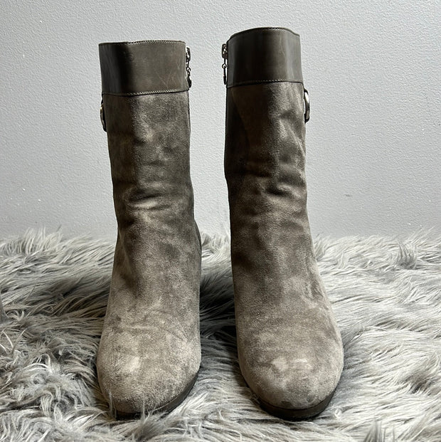 Rockport Grey Suede Heel Boot