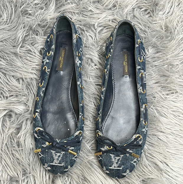 Louie Vuitton Denim Flats