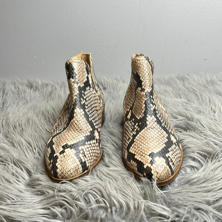 Aldo Beige Snake Ankle Boot