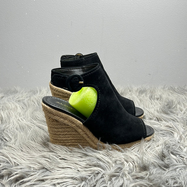 Aldo Black Wedge Heel